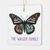 Mooie Butterfly-Waterverf BIEDT DE IT-familie AAN Keramisch Ornament (Links)
