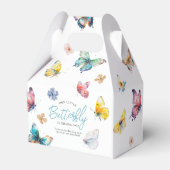 Mooie Butterfly Waterverf Girl's Birthday Bedankdoosjes (Achterkant)