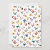 Mooie Butterfly Waterverf Girl's Birthday Kaart (Achterkant)