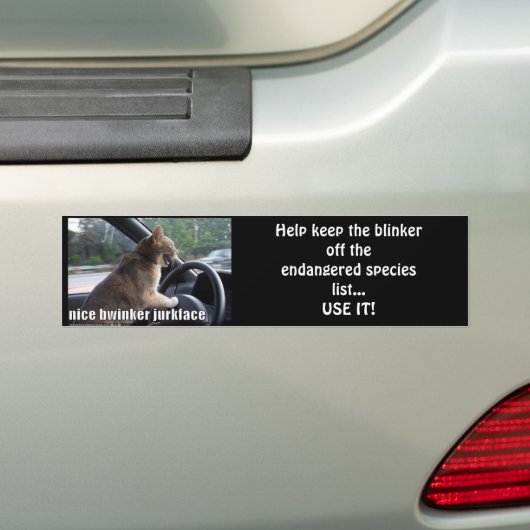 Mooie Bwinker, Jurkface! Bumpersticker (Op auto)