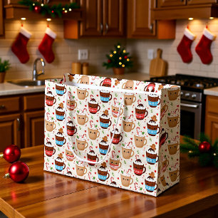 Mooie Cacao Kerstcadeautas Groot Cadeauzakje