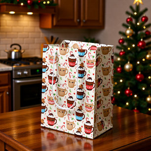Mooie Cacao Kerstcadeautas Medium Cadeauzakje