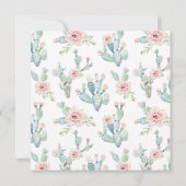 Mooie Cactus Baby Shower Uitnodigingen (Achterkant)