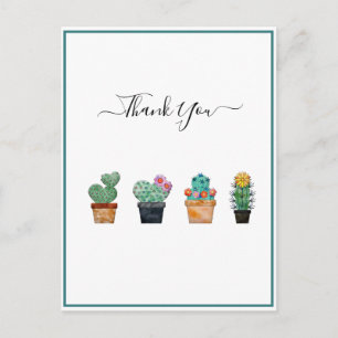 Mooie Cactus Groene Bloem Briefkaart