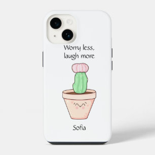 Mooie Cactus in Kawaii Stijl iPhone 14 Hoesje
