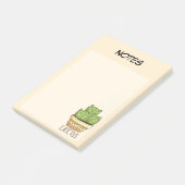 Mooie Cactus in Pot Botanische Gelinieerde Notitie Post-it® Notes (Schuin)