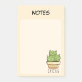 Mooie Cactus in Pot Botanische Gelinieerde Notitie Post-it® Notes (Voorkant)