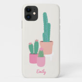 Mooie Cactus in Pot Hoesje | Crème (Achterkant)