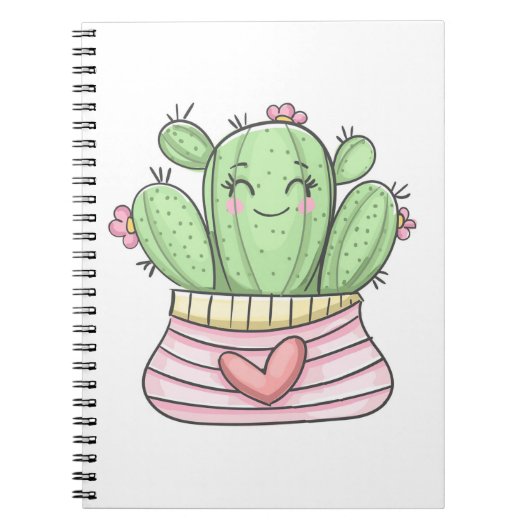 Mooie Cactus Lady Notitieboek (Voorkant)