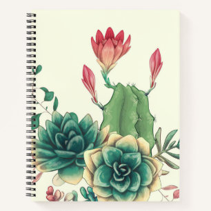 Mooie cactus met ventilator notitieboek
