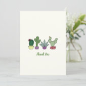 Mooie Cactus Potaardplanten Bedanktkaart Bedankkaart (Staand voorkant)