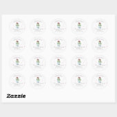 Mooie Cactus Retouradres Enveloppe Sluitzegel Ronde Sticker (Vel)