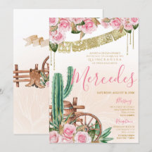 Mooie Cactus Roos Western Charro Quinceanera