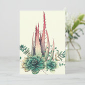 Mooie Cactus Save The Date (Staand voorkant)