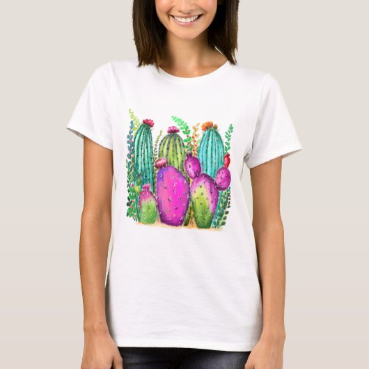 Mooie Cactus T-shirt (Voorkant)