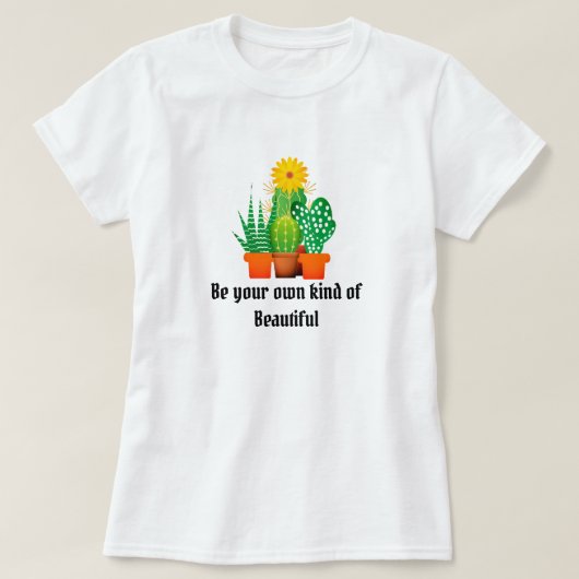 Mooie Cactus Vetplant Tuin Dames T-Shirt (Design voorkant)