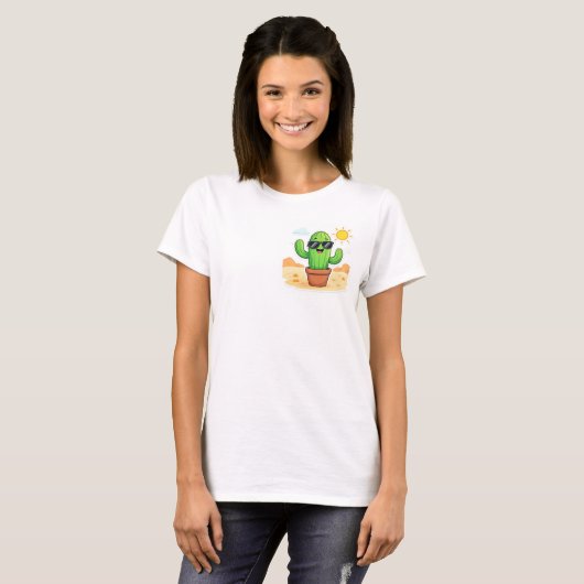 Mooie Cactus | Wees gelukkig T-shirt (Voorkant volledig)