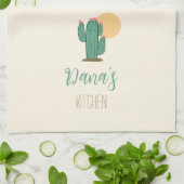Mooie Cactus Zuidwestelijke Keukenhanddoek (Gevouwen)