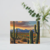Mooie Cactuswoestijn Briefkaart (Staand voorkant)