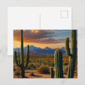Mooie Cactuswoestijn Briefkaart (Voorkant / Achterkant)