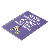 Mooie Cadeau-ideeën voor Roller Skaters voor Meisj Notitieboek (Linkerzijde)