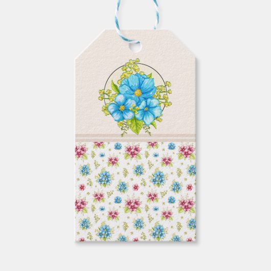 Mooie cadeaubijlage 'Blooming Pretty' Cadeaulabel (Voorkant)