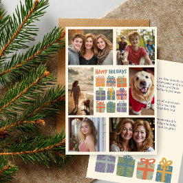 Mooie cadeaus cadeau met de hand getekende 6 FOTO' Feestdagenkaart