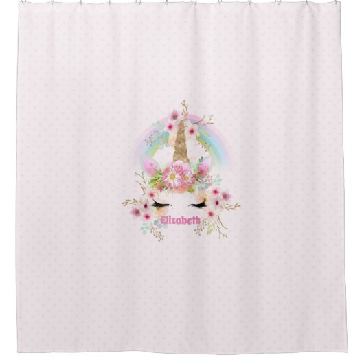 Mooie Cadeaus Klein- en Achternicht EENHOORN GENAA Douchegordijn (Voorkant)