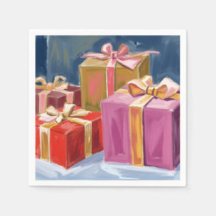 Mooie Cadeaus Watercolor Kerstmis Servet