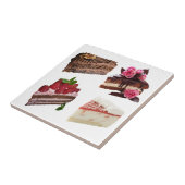 Mooie cake desserts selectie tegeltje (Zijkant)