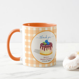 Mooie cake oranje bruiloft dank je cadeau mok