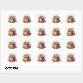Mooie cake stickertjes ronde sticker (Vel)