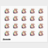 Mooie cake stickertjes ronde sticker (Vel)