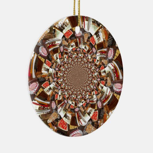 Mooie Cakes en desserts Keramisch Ornament (Rechts)