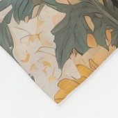 Mooie Calico kat met goudsbloem bloemen Fleece Deken (Hoek)