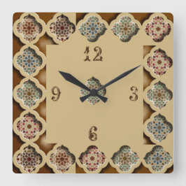 Mooie caligrafie vierkante klok