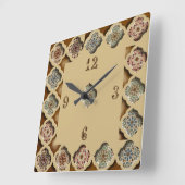 Mooie caligrafie vierkante klok (Hoek)