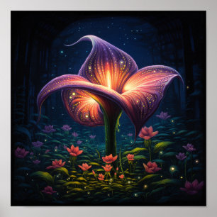Mooie Calla Lelie Bloem Kunst-- Bloemist Lelie Poster