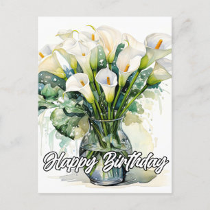 Mooie Calla Lelie Bloemen Briefkaart