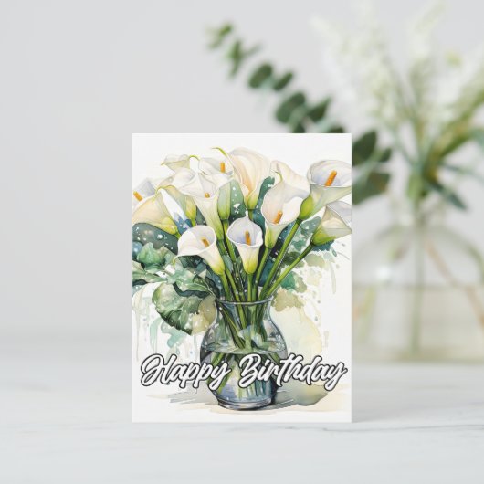 Mooie Calla-lelie Bloemen Briefkaart (Staand voorkant)