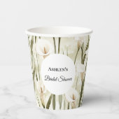 Mooie Calla-lelie Bloemen Bruidsdouche Papieren Bekers (Voorkant)