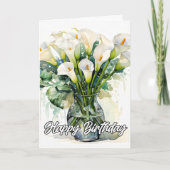 Mooie Calla Lelie Bloemen Kaart (Voorkant)