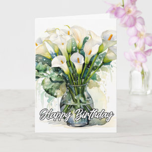 Mooie Calla Lelie Bloemen Kaart