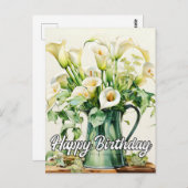 Mooie Calla Lily Bloemen Briefkaart (Voorkant / Achterkant)