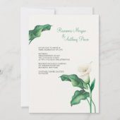 Mooie Calla Lily bruiloft uitnodigingen (Voorkant)