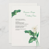 Mooie Calla Lily bruiloft uitnodigingen (Voorkant / Achterkant)