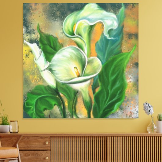 Mooie Calla Lily Canvas Print (Insitu (Woonkamer))
