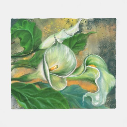 Mooie Calla Lily Fleece Blanket (Voorkant (Horizontaal))