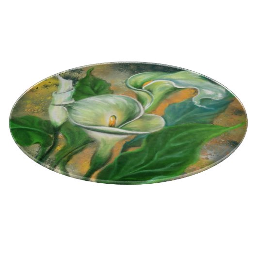 Mooie Calla Lily Flower Cutting Board Painting Snijplank (Hoek)