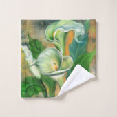 Mooie Calla Lily Flower - Migned Art Drawing Bad Handdoek (Wasdoekje)